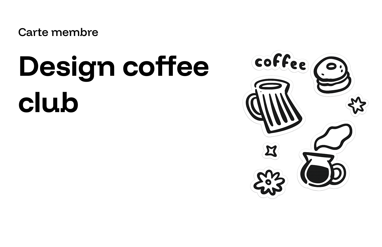 Carte membre Design Coffee, studio design en marque blanche pour agences